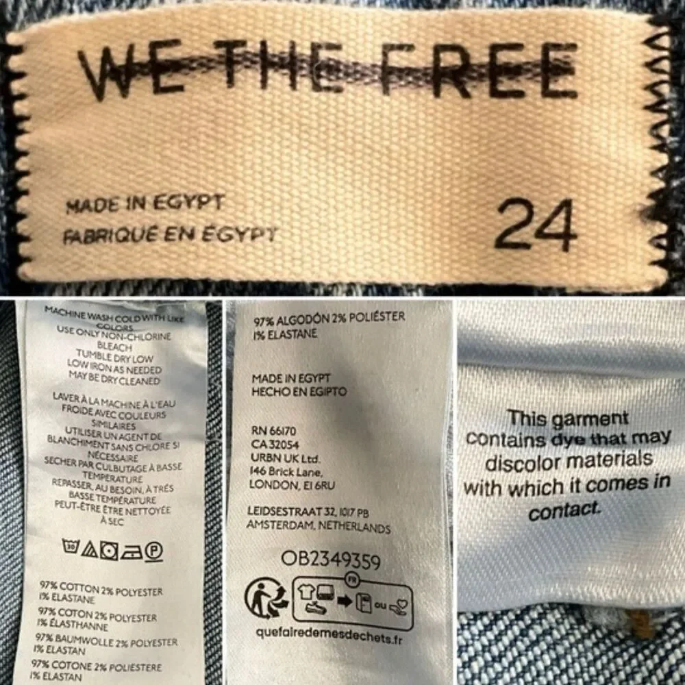 We The Free Emre Flare Frayed Hem Jeans Light Blue 24